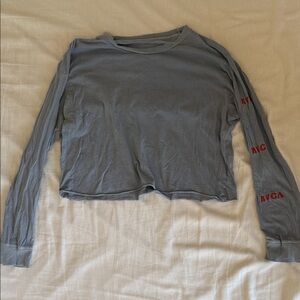 RVCA Blue Long Sleeve with Red Accents